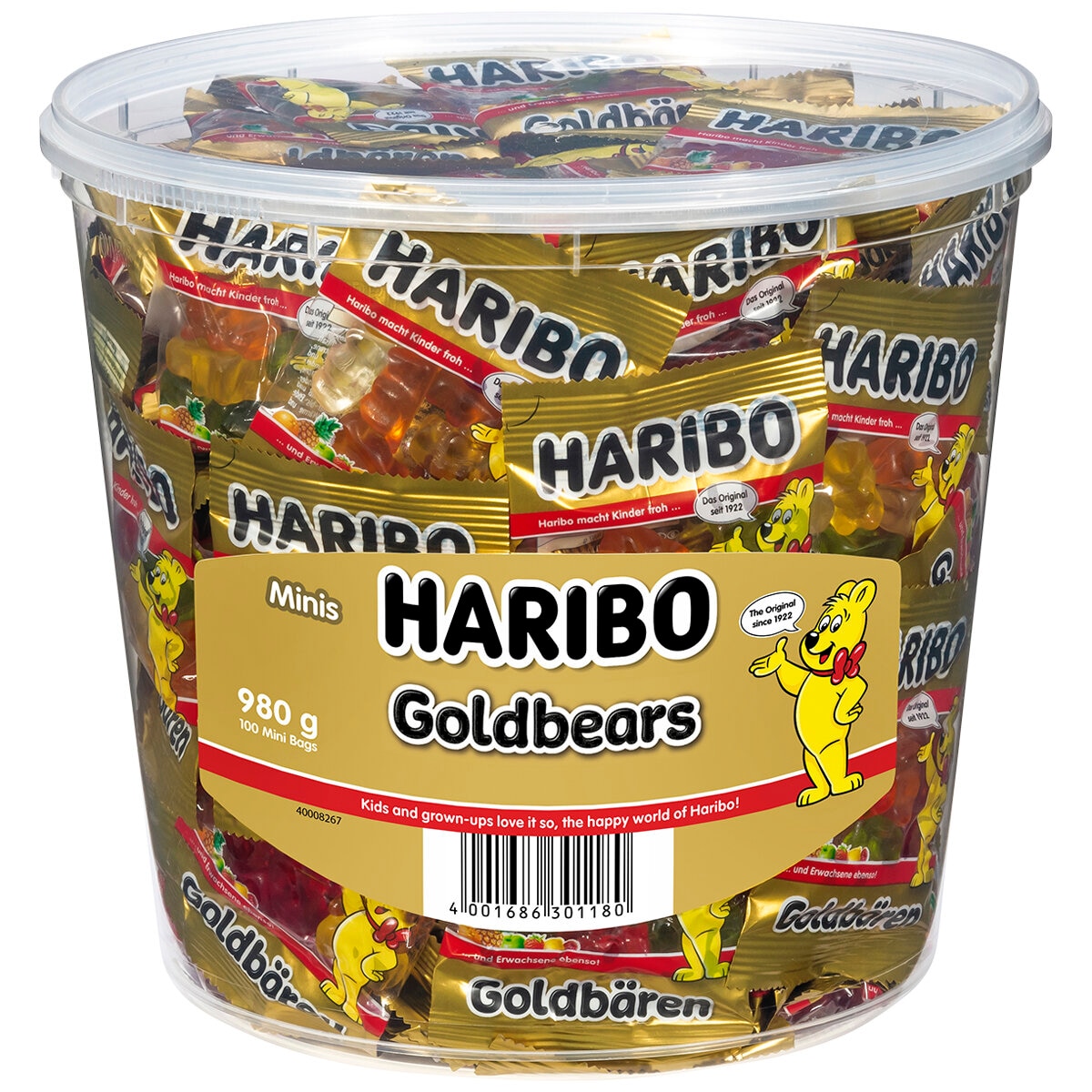 Haribo Goldbears 100 Minibags Tub 980 gram