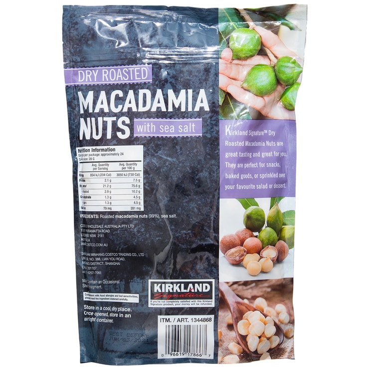 Kirkland Signature Dry Roasted Macadamia Nuts 2 x 680g Costco Australia