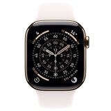 Apple Watch Series 11 GPS + Cellular 42mm Gold Titanium Case with Light Blush Sport Band - S/M