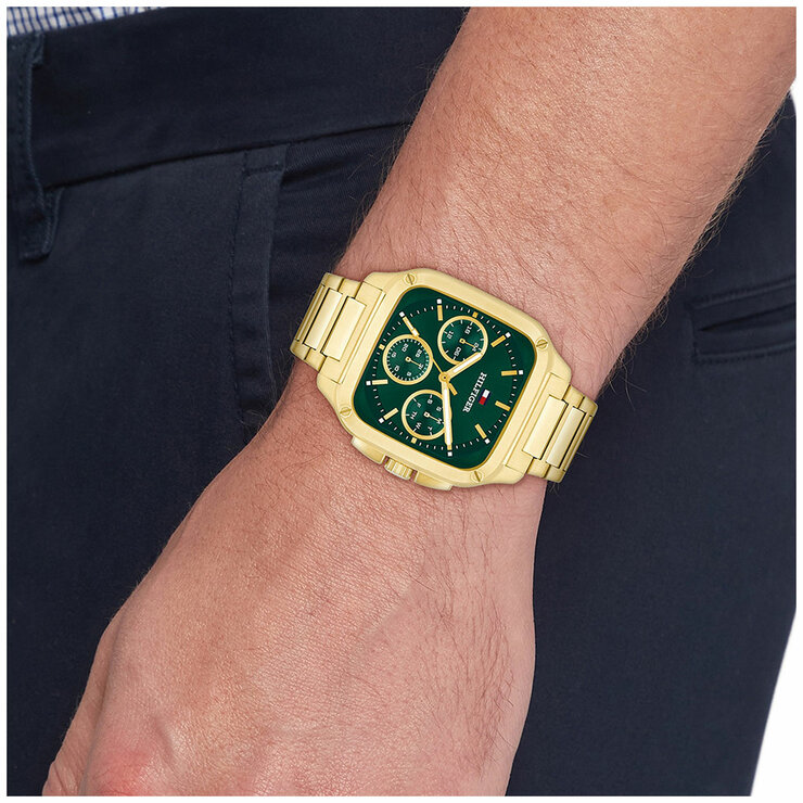 Tommy Hilfiger Herald Gold Steel Green Dial Men's Watch 1792223 Tommy Hilfiger Herald Gold Steel Green Dial Men's Watch 1792223