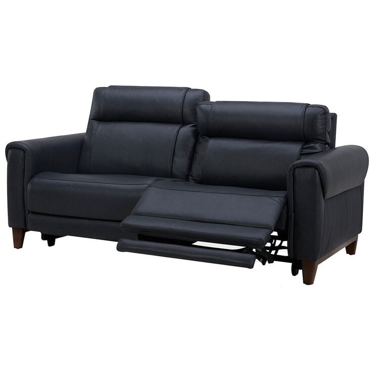 Aiden & Ivy Leather Power Reclining Sofa With Power Headrests