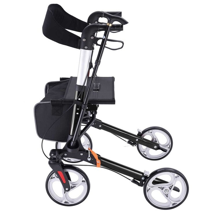 Altus Deluxe Euro Style Walker Rollator 10 Inch Wheel Black Altus Deluxe Euro Style Walker Rollator 10 Inch Wheel Black
