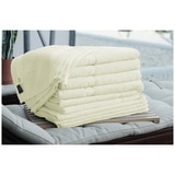 Kingtex Plain dyed 100% Combed Cotton towel range 550gsm Bath Sheet set 14 piece - Cream