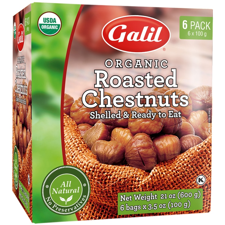 Galil Organic Roasted Chestnuts 3 x 6 x 100g Costco Australia