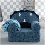 Cozee Kids' Animal Chair with Plush Blanket - Dinosaur