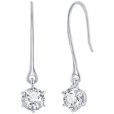 18KT White Gold 0.99CTW Diamond Shepherd Earrings/
