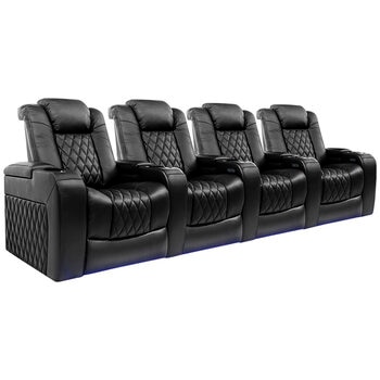 Valencia Home Theatre Tuscany Edition 4 Seater Black And Dark Chocolate