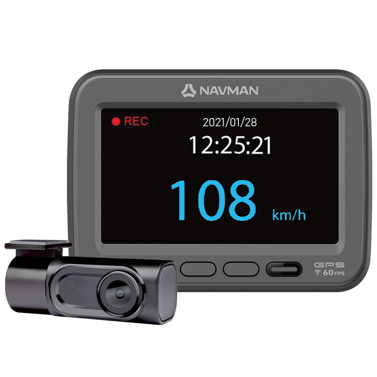 Navman MiVue SPEEDOCAM Front and Rear Dash Cam Bundle