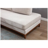 Zoy Monroe 2 Piece Stationary Fabric Chaise Sectional, White
