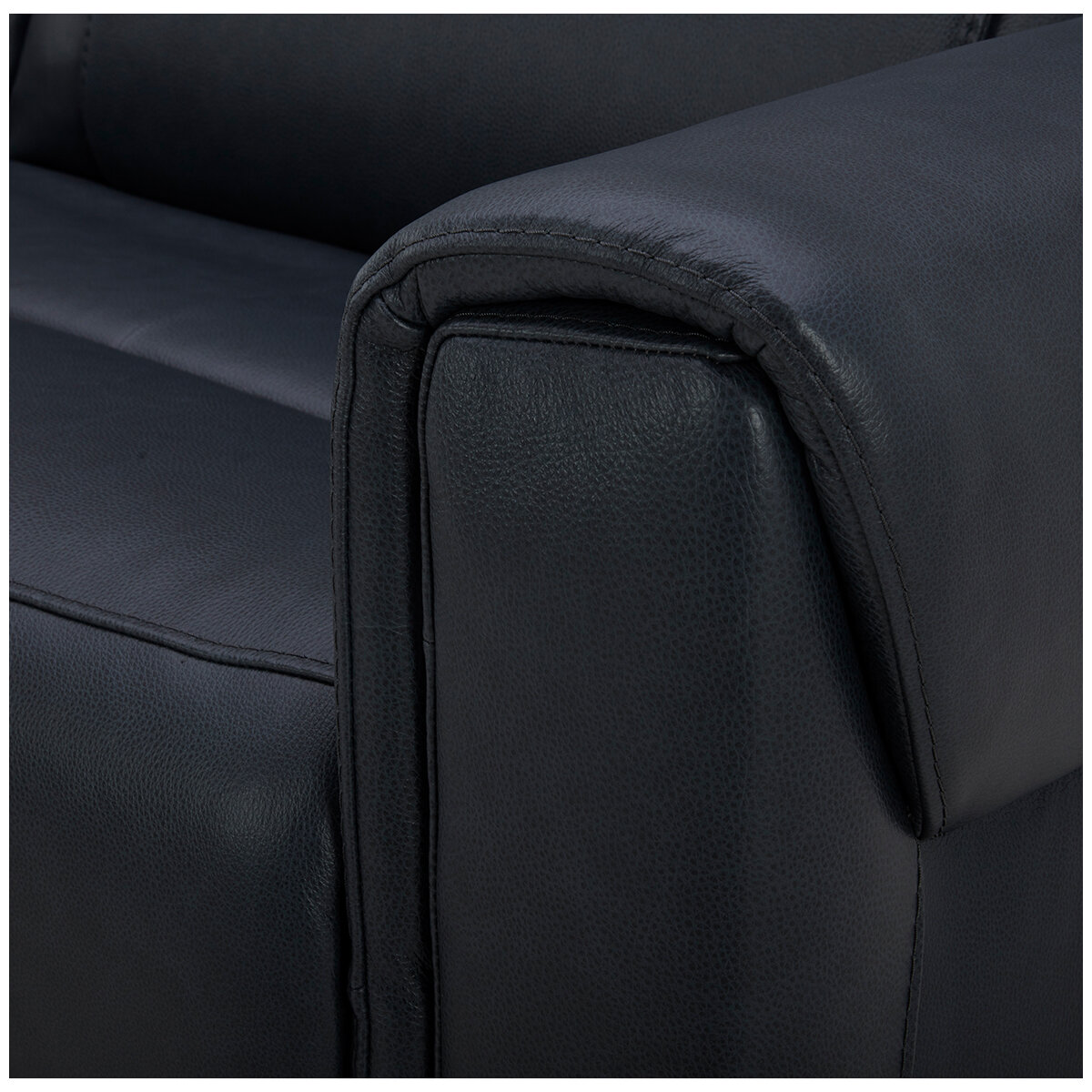 Aiden & Ivy Leather Power Reclining Sofa With Power Headrests