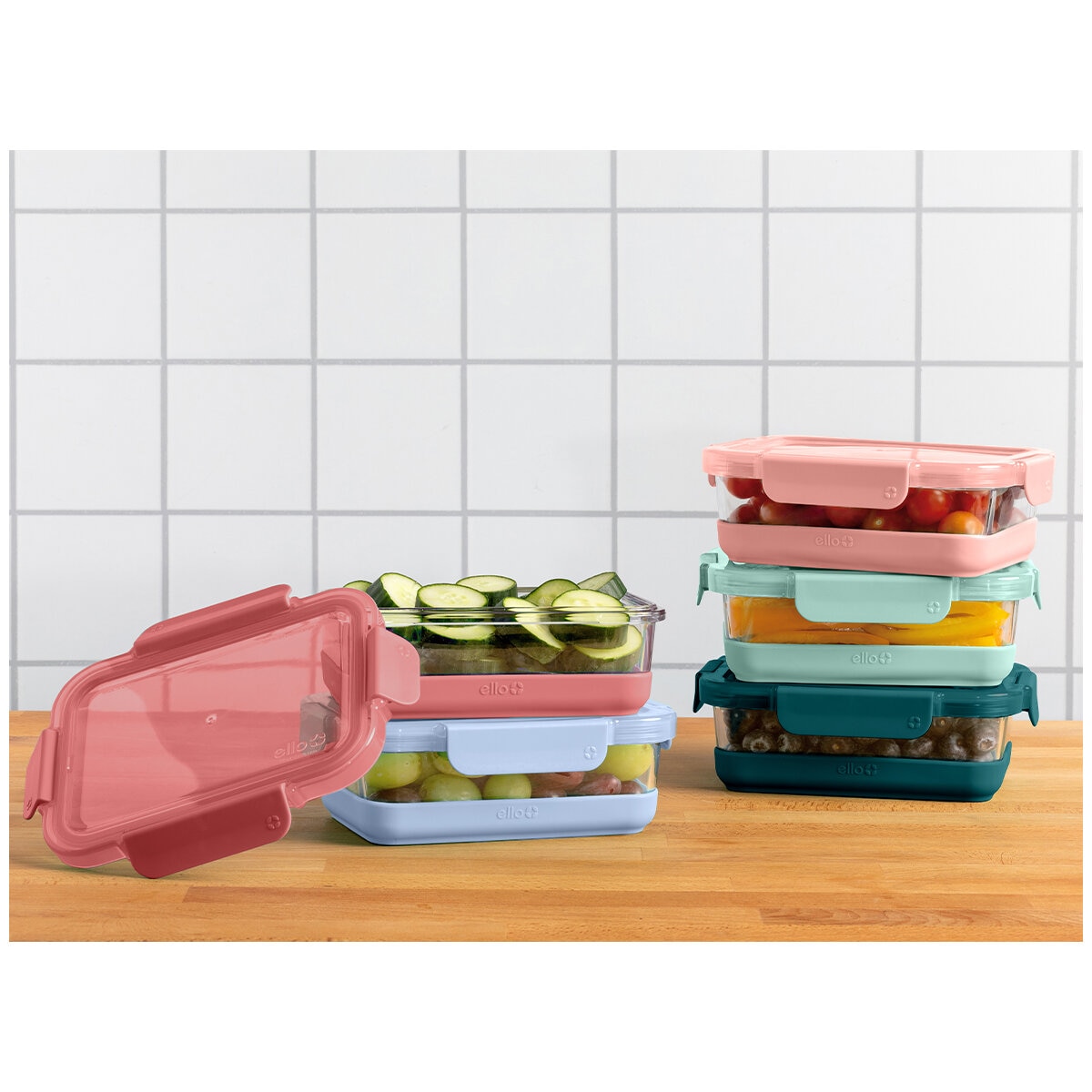 Ello Meal Prep Glass Storage 10 Piece Set Ello Meal Prep Glass Storage 10 Piece Set