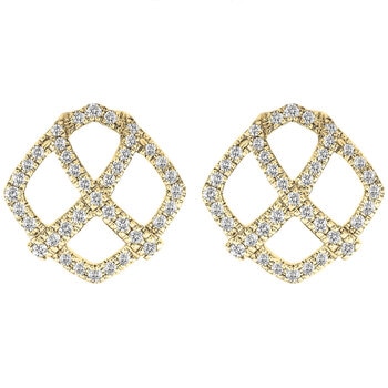 18KT Yellow Gold 0.33ctw Diamond Earrings