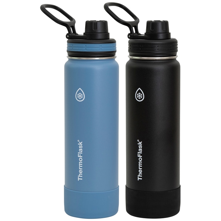 ThermoFlask Stainless Steel Insulated Water Bottle with Spout Lid 710ml