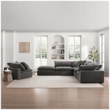 Aiden & Ivy 6 Piece Fabric Modular Sectional