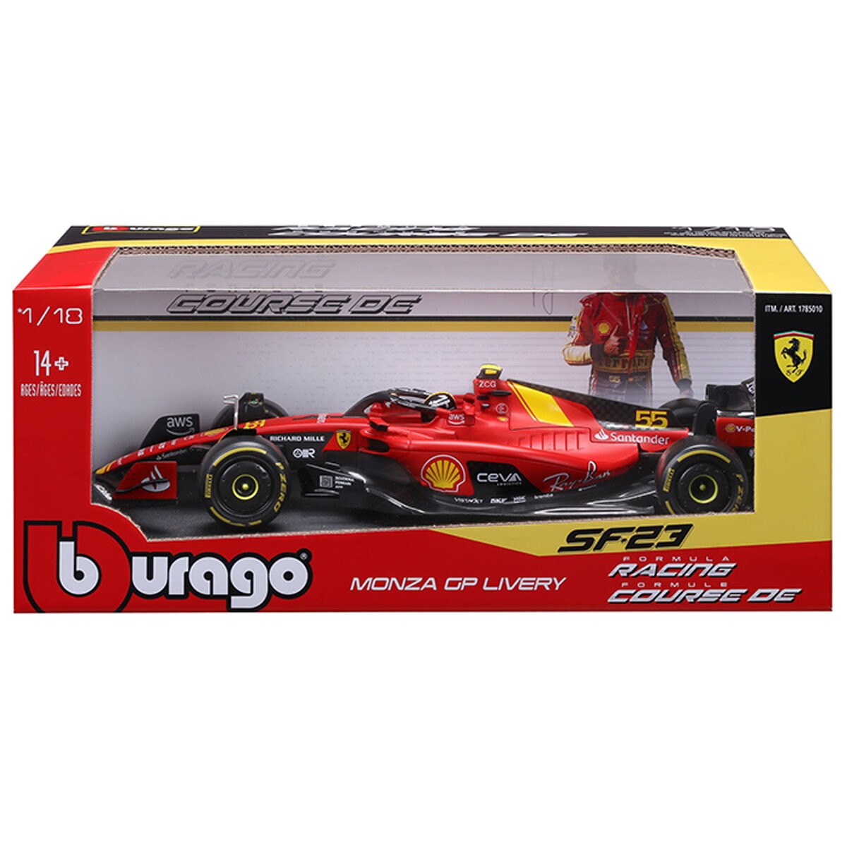1:18 Ferrari SF-23 2023 Monza Carlos Sainz 1:18 Ferrari SF-23 2023 Monza Carlos Sainz