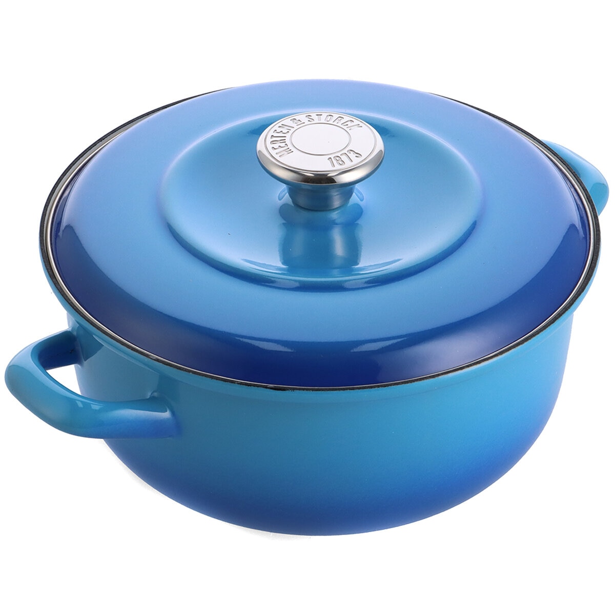 Merton & Storck Enameled Iron Dutch Oven 5L Caribbean Blue