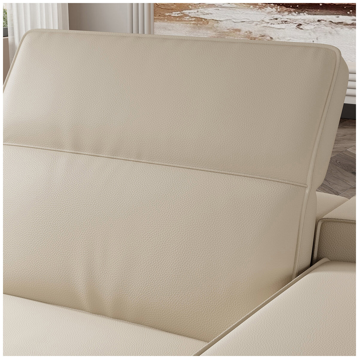 Valencia Valentina Leather Reclining Lounge 3 Seater Beige Color