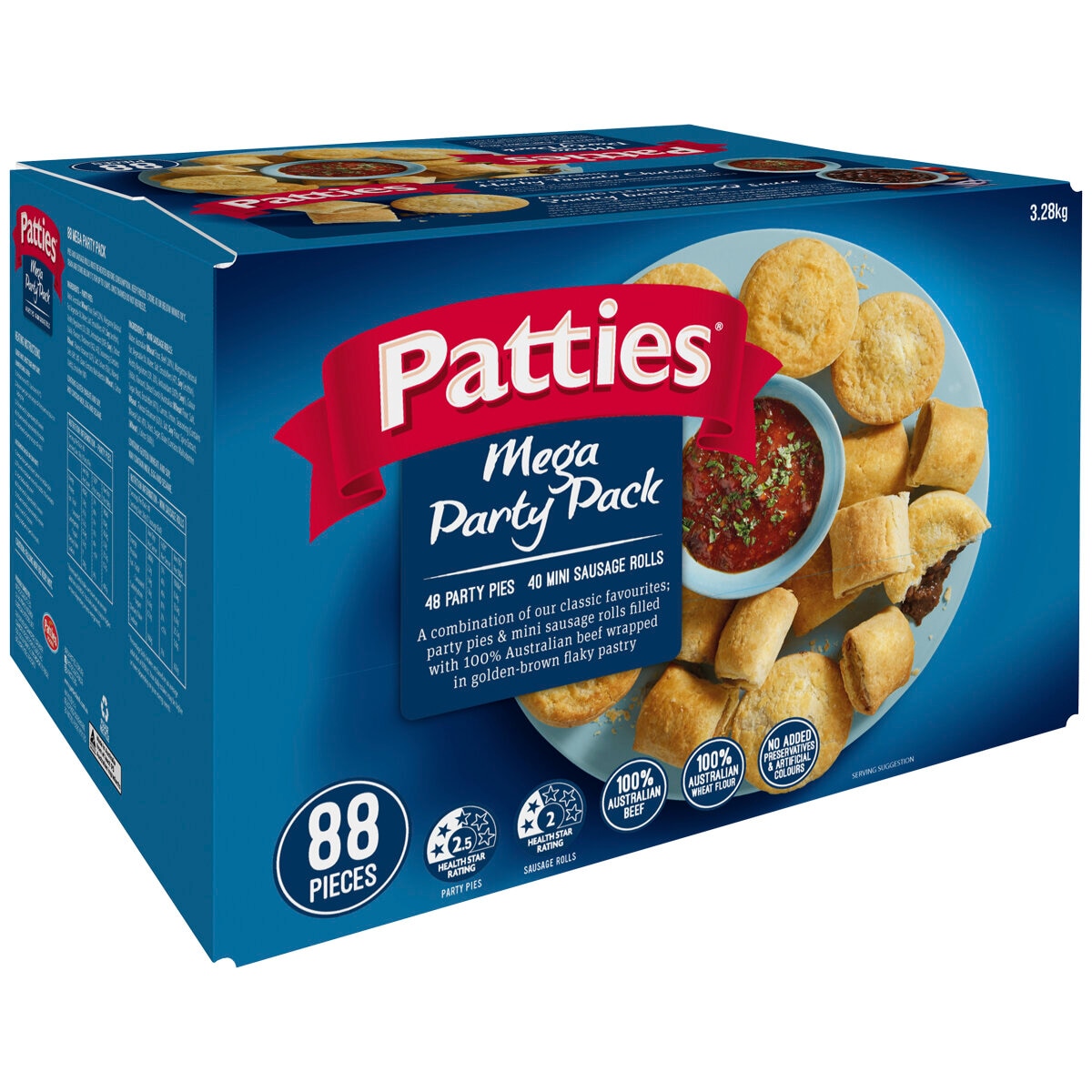 Patties Mega Party Pack 3.28kg, 88 Piece