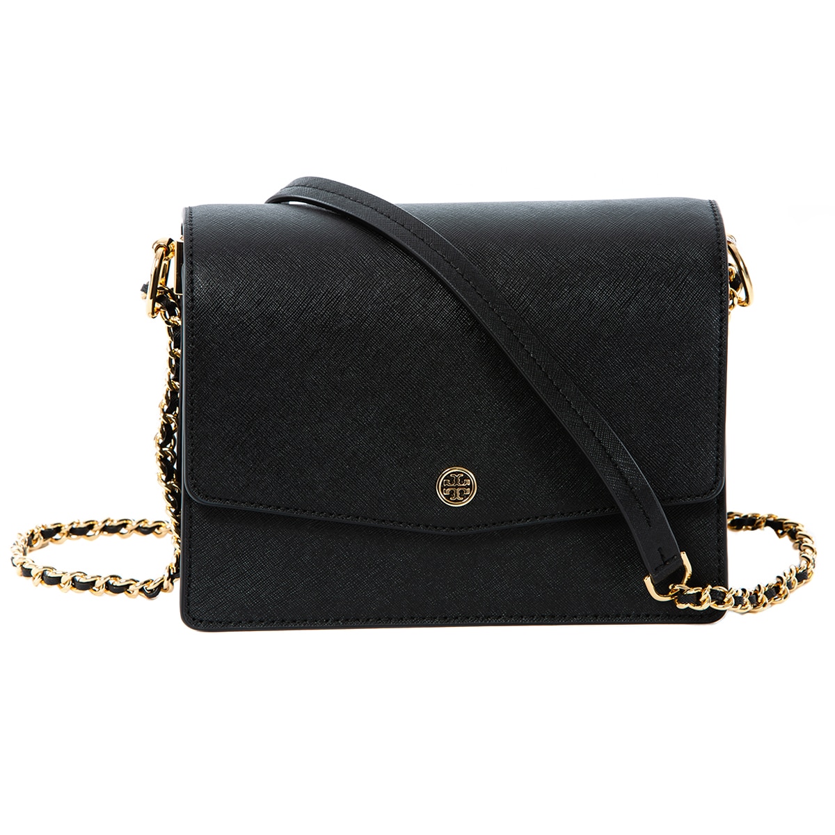 Tory Burch Robinson Convertable Shoulder Bag - Blk/RoyNvy