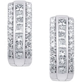 1.45ctw Diamond Hoop Earrings