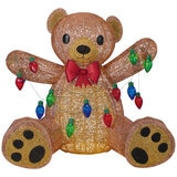 Glitter Stringmesh Bear With C Bulbs And 450 Led Lights 1.5 Metres