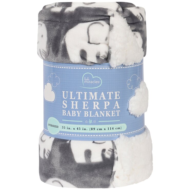 Little Miracles Ultimate Sherpa Baby Blanket Elephant Costco Australia