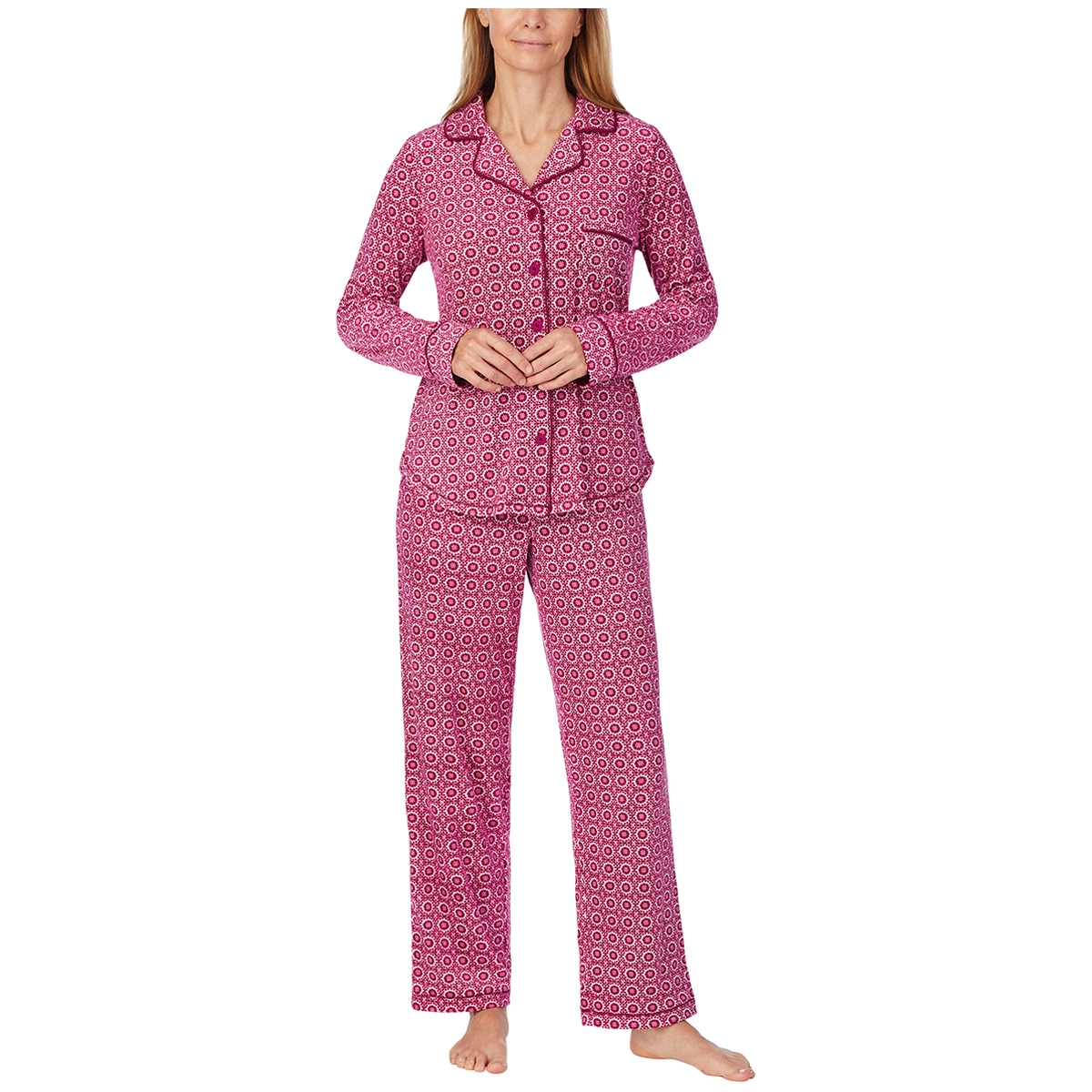 Carole Hochman Women's 2pc PJ Set - Red Print