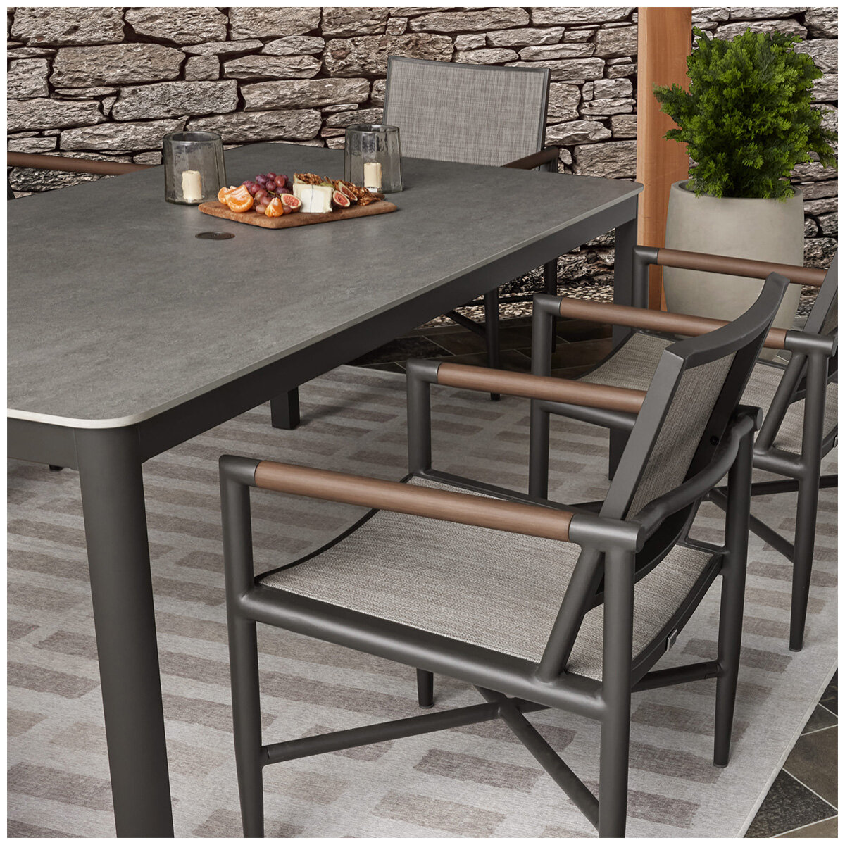 Agio Crosby 7 Piece Sling Dining Set