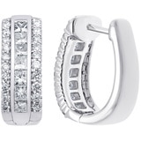 1.45ctw Diamond Hoop Earrings