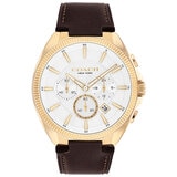 Coach Jackson Brown Leather Strap White Dial Men's Watch 14602746