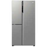 Haier 574L 500 Series S+ Three Door Side By Side Refrigerator Freezer Satina HRF575XS