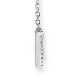 18KT White Gold 0.18ctw Diamond Set Interlocking Hearts Necklace