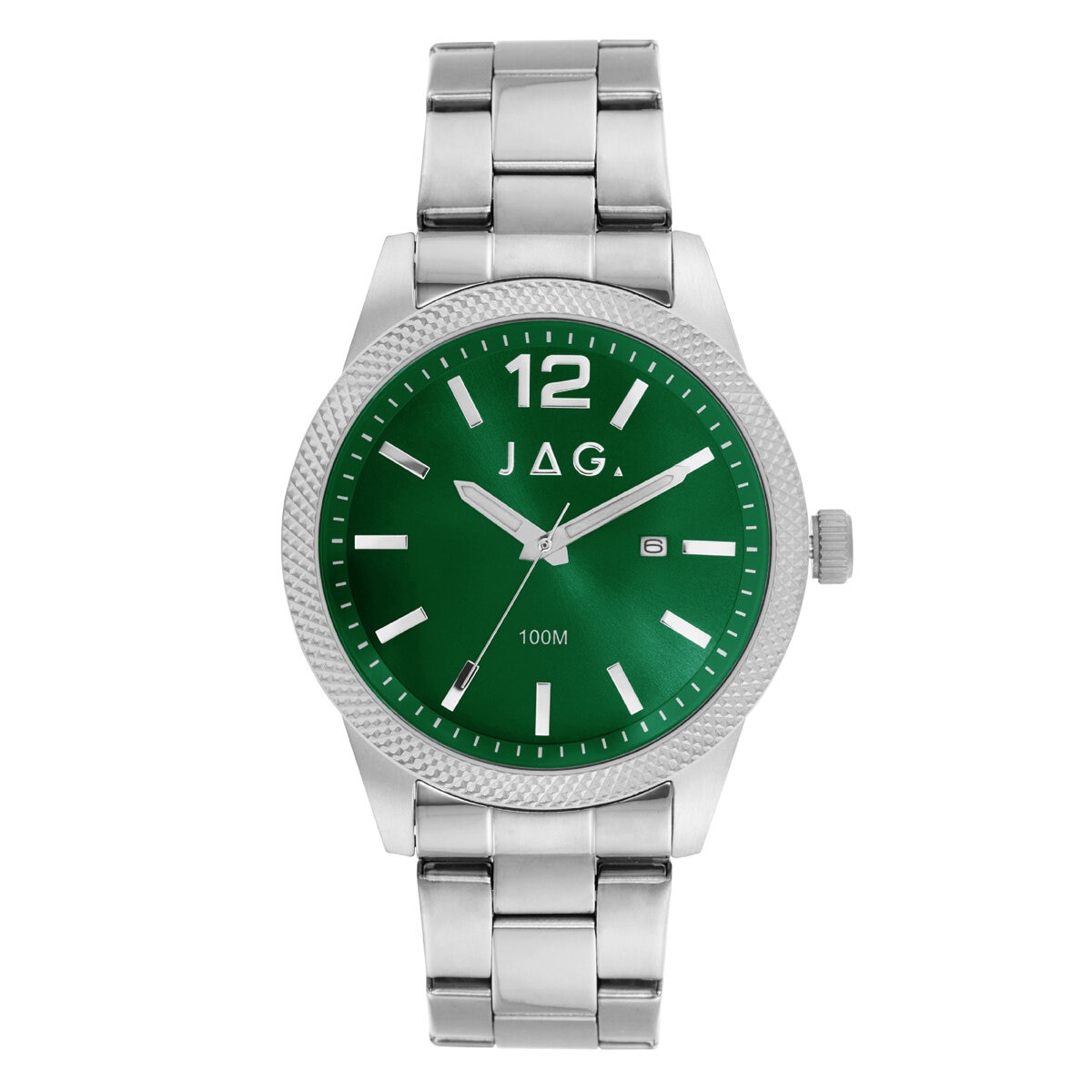 JAG Apollo Stainless Steel Green Dial Silver Men's Watch J2902A JAG Apollo Stainless Steel Green Dial Silver Men's Watch J2902A