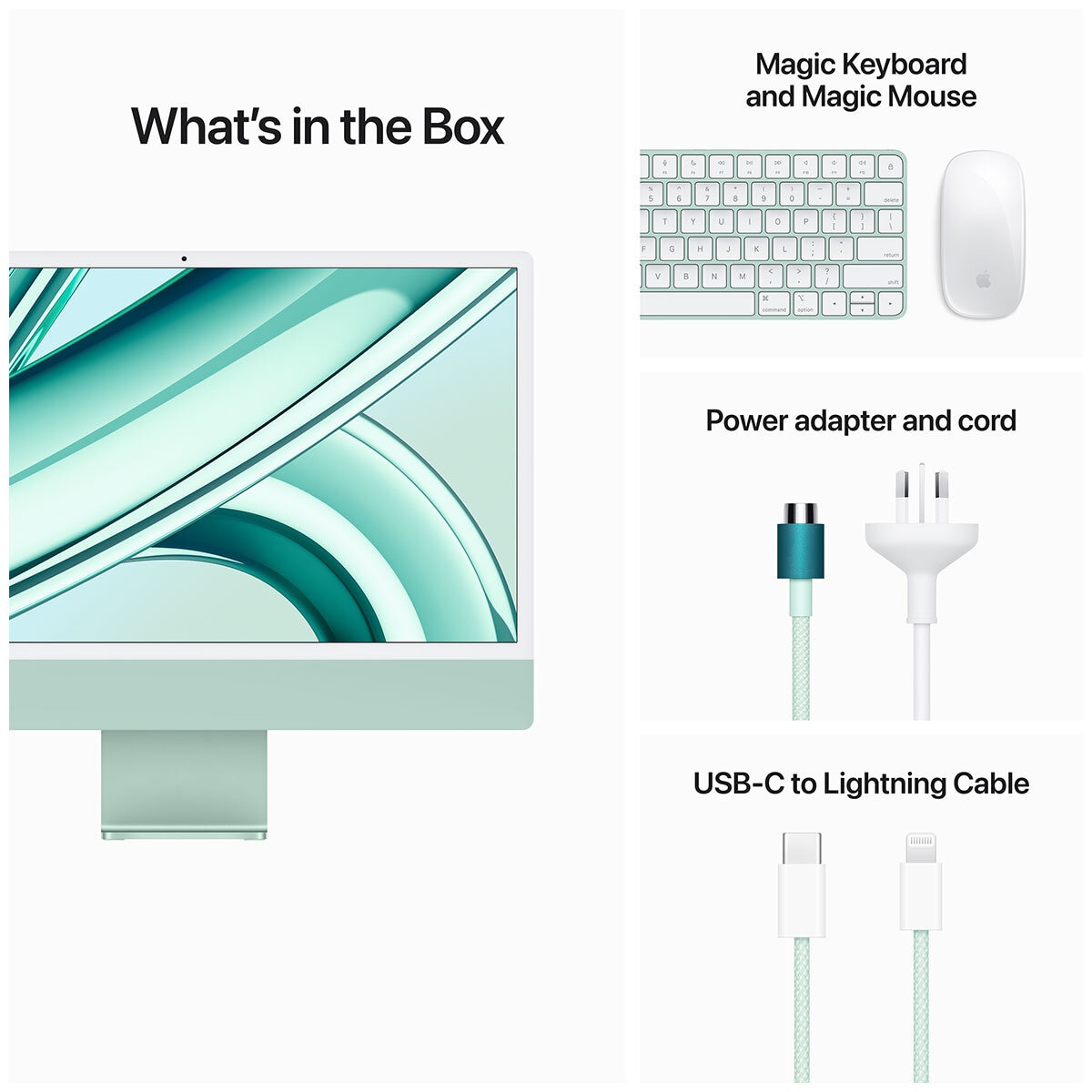 iMac 24 Inch with Retina 4.5K Display, M3 Chip 8-Core GPU 256GB Green