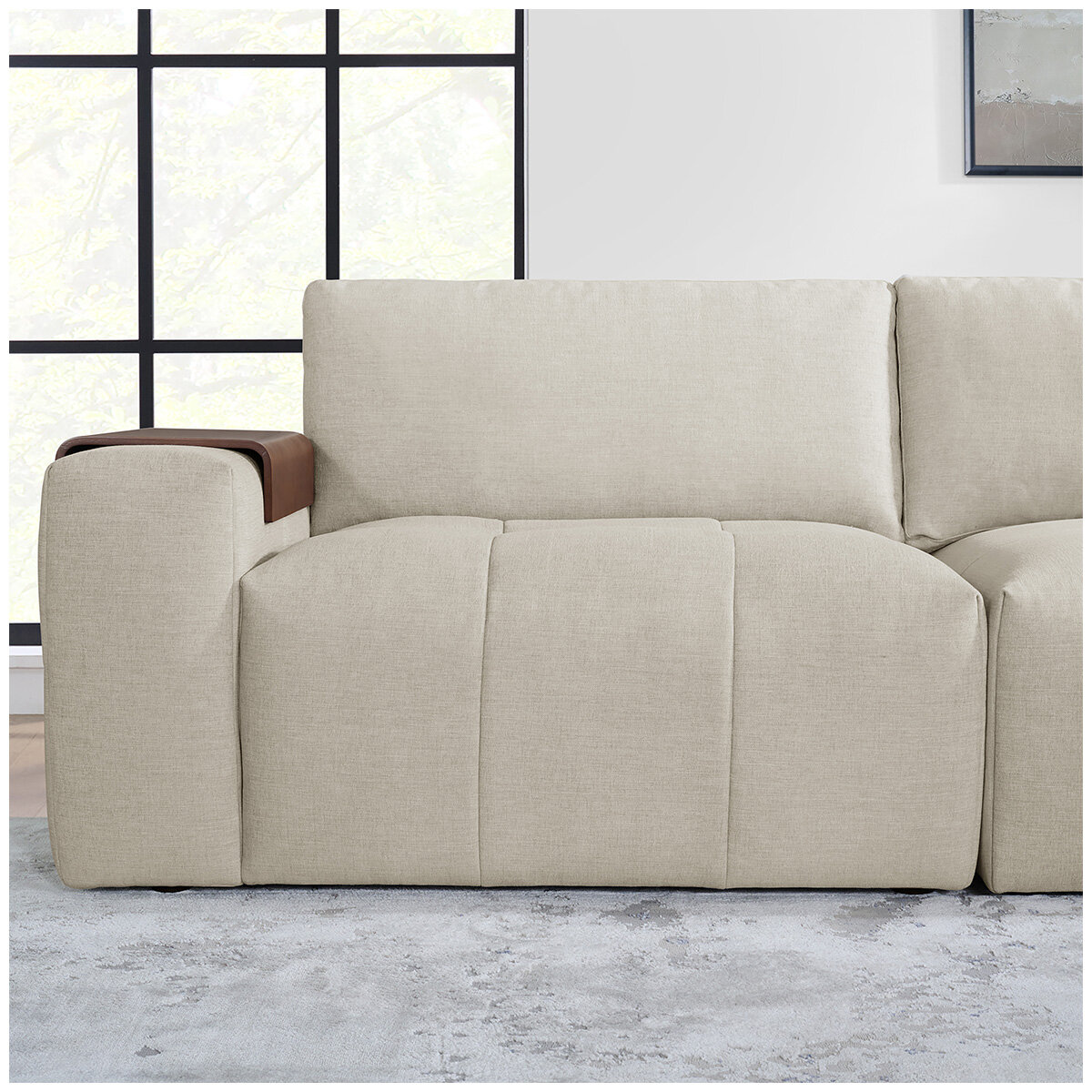 Aiden & Ivy Fabric Stationary Modular Sectional 6 Piece