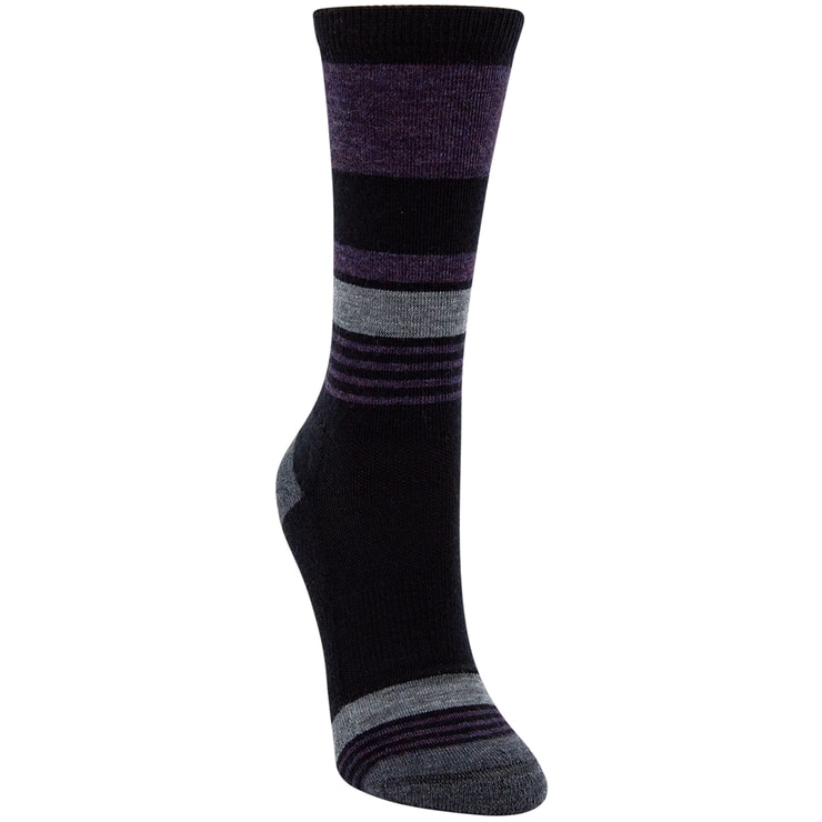 Kirkland Signature Ladies' Trail Sock 6pk Black & Purple Costco Australia