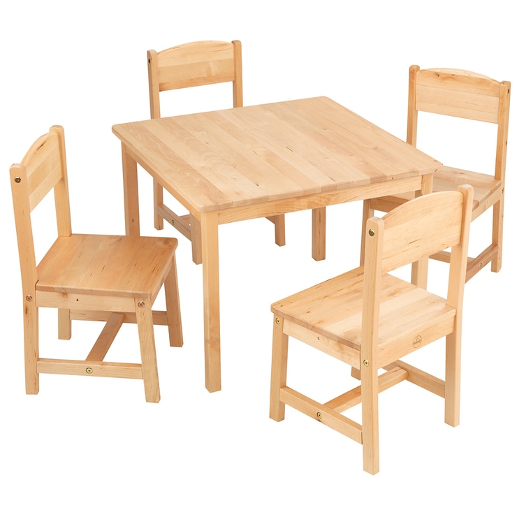 Kidkraft Farmhouse Table And 4 Chair Set Natural Timber Costco Australia