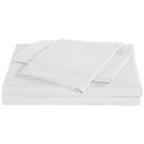 Bdirect Kensington 1200TC Cotton Sheet Set in Stripe - Double White