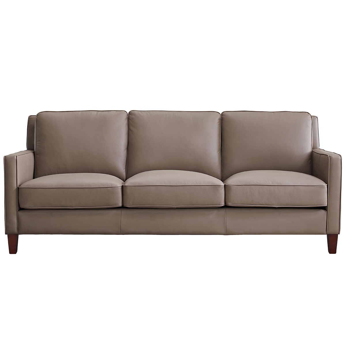 Prospera Home West Park Leather Sofa Taupe Costco Austr...