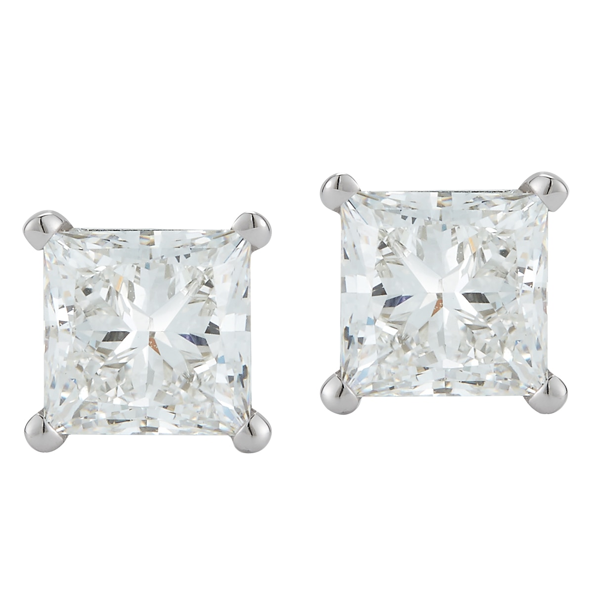 2.00ctw Diamond Princess Solitaire Studs