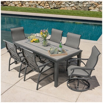 SunVilla Kingston Sling Dining 7 Piece Set