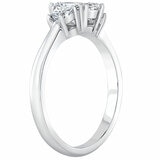 18KT White Gold 1.25ctw Three Stone Diamond Ring With 1ctw Centre