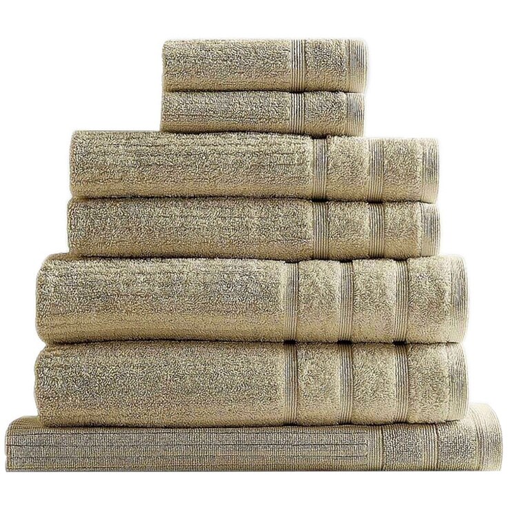 Royal Comfort Eden Cotton 600GSM Bath Towels 8pc Beige