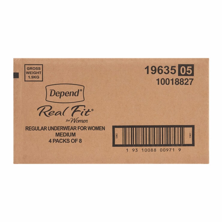 Depend Real Fit Incontinence Underwear Regular Women 32 pack