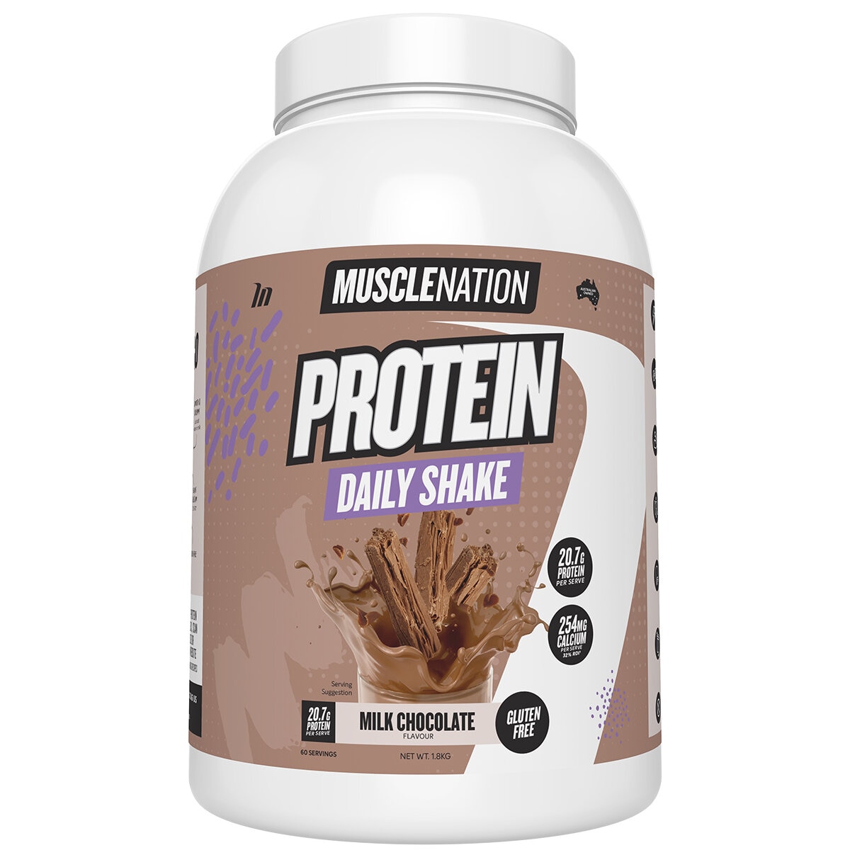 Muscle Nation Daily Shake Protein 1.8kg Chocolate