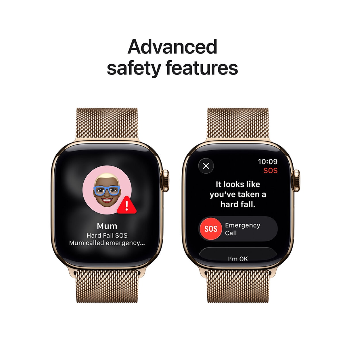 Apple Watch Series 11 GPS + Cellular 42mm Gold Titanium Case with Gold Milanese Loop Apple Watch Series 11 GPS + Cellular 42mm Gold Titanium Case with Gold Milanese Loop