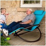 Vivere Single Orbital Lounger  True Turquoise