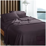 Kingtex 1100 Thread Count RAMESSES Cotton Sateen Sheet Set King - Eggplant