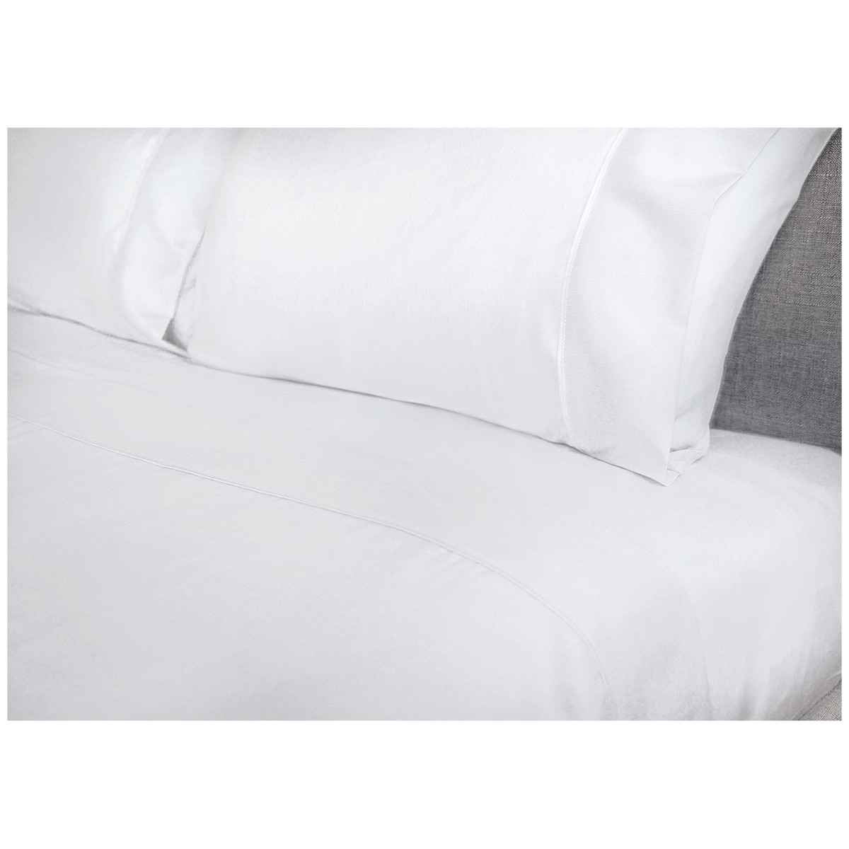 Kingtex Bamboo Cooling 2000TC Sheet Set Double - White