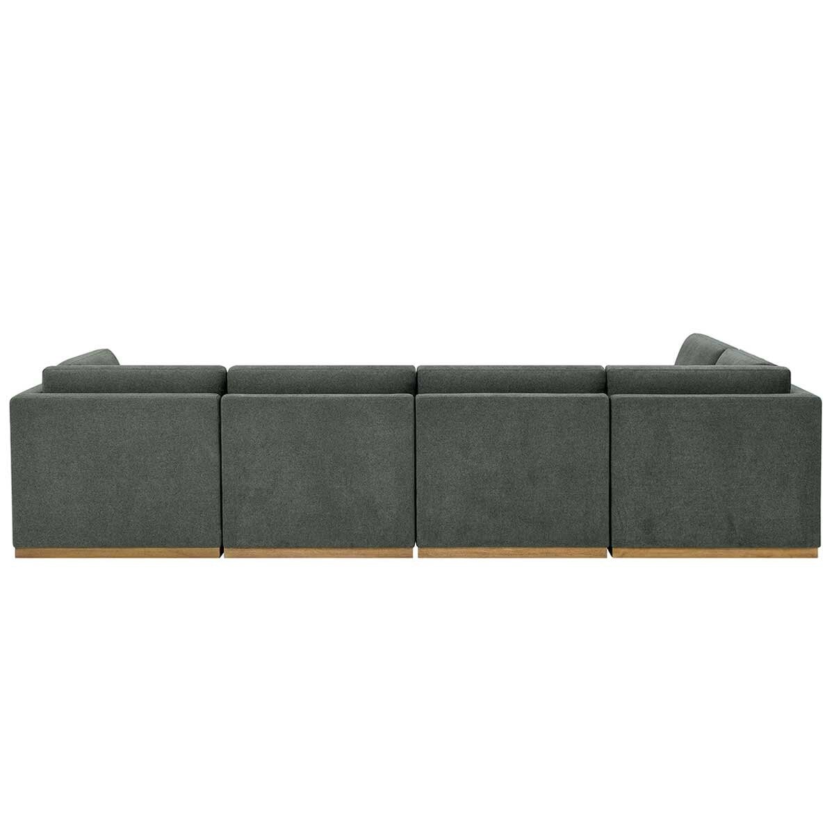 Henredon 6 Piece Fabric Modular Sectional With Ottoman